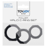 Manpower TOYJOY Lot de 3 cockrings Silicone Power Halo Noirs